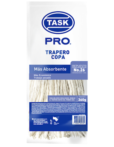 REPUESTO TRAPERO COPA TASK No 26 X 360G-CCE 84